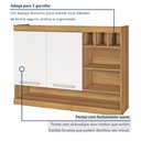 Ver imagem 2 de Cozinha 4 Peças Paneleiro Burguesa Premium 100% MDF Marrom/Freijó/Branco