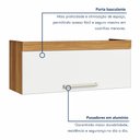 Ver imagem 7 de Cozinha 4 Peças Paneleiro Burguesa Premium 100% MDF Marrom/Freijó/Branco
