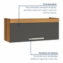 Ver imagem 7 de Cozinha 4 Peças Paneleiro Burguesa Premium 100% MDF Marrom/Freijó/Grafite