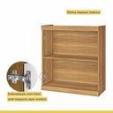 Ver imagem 3 de Cozinha 4 Peças Paneleiro Aéreo e Balcão 80 Burguesa P 100% MDF Marrom/Freijó/Branco