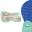 Ver imagem 7 de Recamier Curvo Orgânico 180cm 3 Lugares Lado Direito para Sala de Estar Bouclé Londres Bege