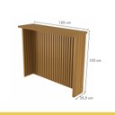 Ver imagem 4 de Cozinha Loft Imperatriz Ilha Gourmet Ripado 100% MDF Marrom/Freijó/Off White