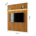 Ver imagem 3 de Painel Ripado para TV até 84 Polegadas com LED MDF 231CMX250CM LED Evolution Marrom