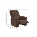 Ver imagem 3 de Poltrona Esmeralda Retrátil/reclinável Suede Marrom - Xflex Sofás