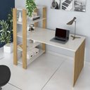 Ver imagem 2 de Conjunto 3 Peças 1 Escrivaninha 2 Estantes Match Industrial