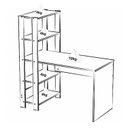 Ver mais imagens de Conjunto 3 Peças 1 Escrivaninha 2 Estantes Match Industrial