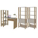 Ver imagem 4 de Conjunto 3 Peças 1 Escrivaninha 2 Estantes Match Industrial