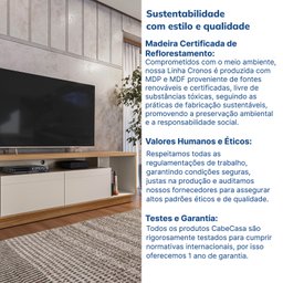 Rack para TV até 75 Polegadas 2 Portas 181cm Cronos CabeCasa MadeiraMadeira - 7