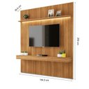 Ver imagem 3 de Painel para TV até 75 Polegadas com LED MDF 184,5CMX250CM Home Evolution Marrom