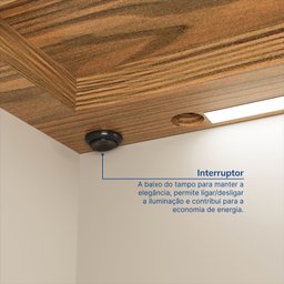 Rack para TV até 75 Polegadas com LED MDF 181cm 2 Portas Fita Cronos CabeCasa MadeiraOriginals - 5