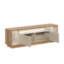Ver imagem 7 de Rack para TV até 75 Polegadas com LED MDF 181cm 2 Portas Fita Cronos CabeCasa MadeiraOriginals Off White