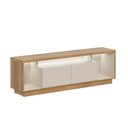 Ver imagem 2 de Rack para TV até 75 Polegadas com LED MDF 181cm 2 Portas Fita Cronos CabeCasa MadeiraOriginals Off White