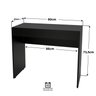 Mesa Escrivaninha Computador Notebook 90x42cm 1 Gaveta - 4