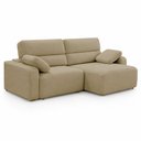 Ver imagem 1 de Sofá Sala de Estar Polo Retrátil Reclinável Bipartido 220cm 3 Lugares Bouclê Bege M1 - Monari Design