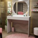 Ver imagem 1 de Mesa Escrivaninha Computador Notebook 1 Gaveta 90cm Branco