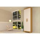Ver imagem 1 de Armário Sapateira Quarto Iris C- 2 Portas C- Chave Cinamomo-off White - Acp