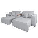 Ver imagem 2 de Sofá Decorativo Automatizado Shogun 252cm Reclinável 6 Posições Retrátil C/console Central Entrada U