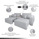 Ver imagem 3 de Sofá Decorativo Automatizado Shogun 252cm Reclinável 6 Posições Retrátil C/console Central Entrada U