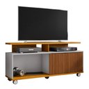 Ver imagem 1 de Rack Bancada para Tv 52 Pol Sala Topazio Naturale/off White/ripado
