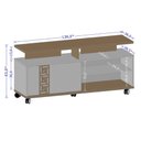 Ver imagem 4 de Rack Bancada para Tv 52 Pol Sala Topazio Naturale/off White/ripado