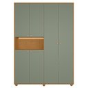 Ver imagem 2 de Guarda Roupa Casal 150cm 6 Portas Vittara Cinamomo/Sálvia a02 - Mpozenato