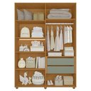 Ver mais imagens de Guarda Roupa Casal 150cm 6 Portas Vittara Cinamomo/Sálvia a02 - Mpozenato