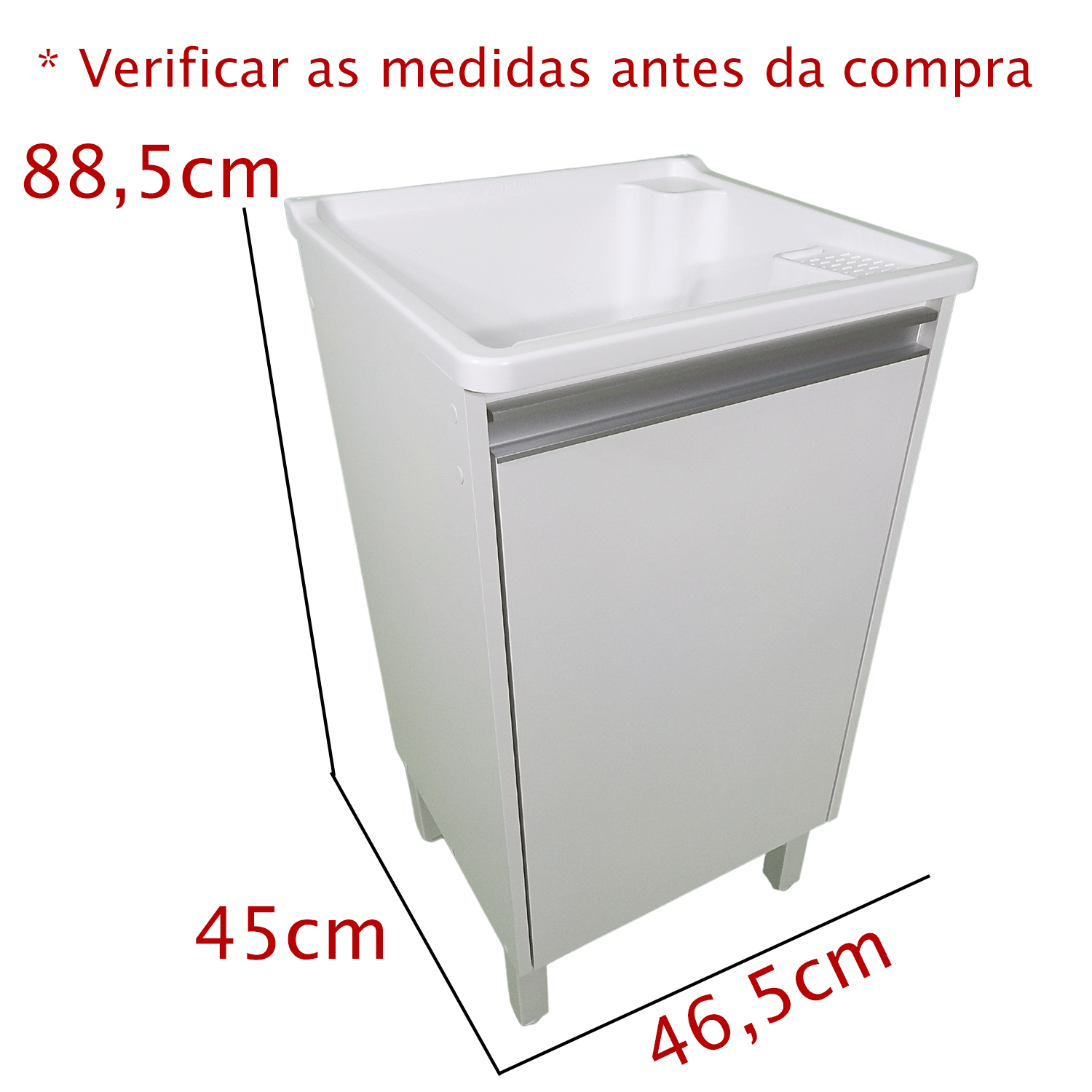 Tanque 26 Litros Plástico com Gabinete Mdf para Torneira de Bancada - 3