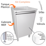 Tanque 26 Litros Plástico com Gabinete Mdf para Torneira de Bancada - 7