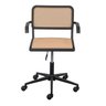 Cadeira Escritório Giratória Base Rodízio Palhinha com Braço Cesca - 4