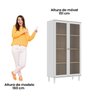 Estante Para Livros Ditália 2 Portas Vidro E-957 - 4