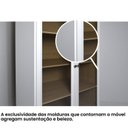 Ver imagem 6 de Estante Para Livros Ditália 2 Portas Vidro E-957