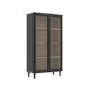 Ver imagem 2 de Cristaleira Estante para Livros 2 Portas Vidro e-957 Preto