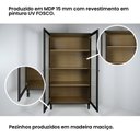 Ver imagem 6 de Cristaleira Estante para Livros 2 Portas Vidro E-957