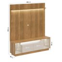 Ver imagem 3 de Rack com Painel para TV até 75 Polegadas Ripado LED Marrom 204x181cm Cronos CabeCasa MadeiraOriginals