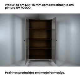 Cristaleira Estante para Livros 2 Portas Vidro E-957 - 6