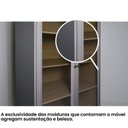 Ver mais imagens de Cristaleira Estante para Livros 2 Portas Vidro E-957