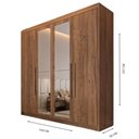 Ver imagem 4 de Guarda Roupa 4 Portas Aurora Brauna - Móveis Europa