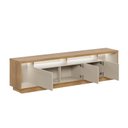 Ver imagem 7 de Rack para TV até 75 Polegadas com LED MDF 218cm 3 Portas Fita Cronos CabeCasa MadeiraOriginals Off White