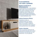 Ver mais imagens de Rack para TV até 75 Polegadas com LED MDF 218cm 3 Portas Fita Cronos CabeCasa MadeiraOriginals Off White