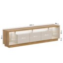 Ver imagem 3 de Rack para TV até 75 Polegadas com LED MDF 218cm 3 Portas Fita Cronos CabeCasa MadeiraOriginals