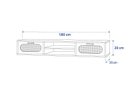 Ver imagem 4 de Rack Suspenso Santorini 180cm com 2 Gavetas:Nature