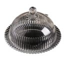 Ver imagem 3 de Queijeira Cristal Tampa Trabalhada Porta Frios Queijo Boleira Pequena Mesa Posta Luxo 20cm