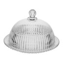 Ver imagem 2 de Queijeira Cristal Tampa Trabalhada Porta Frios Queijo Boleira Pequena Mesa Posta Luxo 20cm