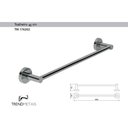 Ver imagem 5 de Kit Papeleira Cabide Toalheiro Duplo 60cm Toalheiro 45cm