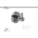 Ver imagem 2 de Kit Papeleira Cabide Toalheiro Duplo 60cm Toalheiro 45cm