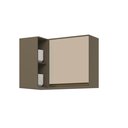 Ver imagem 3 de Armário Aéreo Canto Reto 1 Porta 100% MDF Aurora Cinza/Duna/Cristal