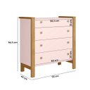 Ver imagem 3 de Comoda Flora 5135 Quarto Infantil 4 Gavetas