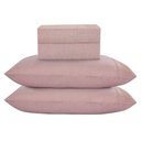 Ver imagem 4 de Jogo de Lençol Eudora Queen 4 Peças Micropercal 300 Fios Toque Algodão Rose 100% Poliéster