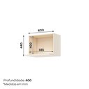 Ver imagem 3 de Armário Aéreo Micro-ondas 60cm 100% MDF Aurora