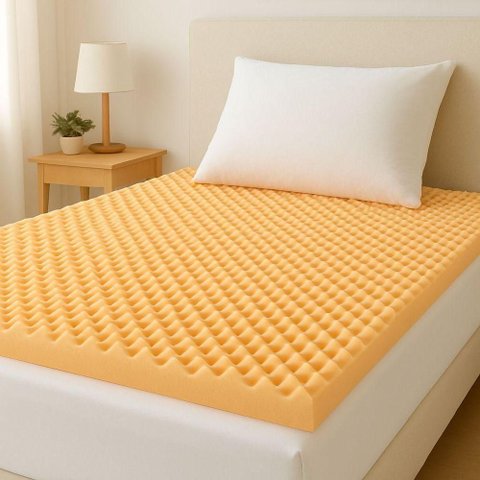 Colchão Pillow Top Colchonete Espuma D33 Casca Caixa de Ovo Anti Escaras Alívio de Pressão Casal